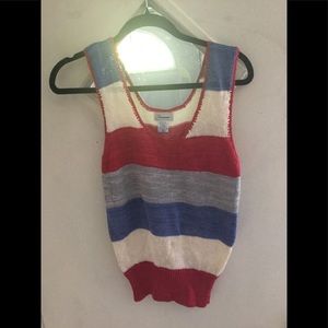 Stripe knitted tank top
